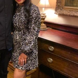 Long sleeved mock neck dress